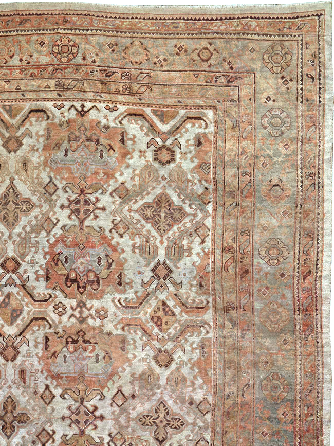 Antique Turkish Oushak Carpet, No.24509 - Galerie Shabab