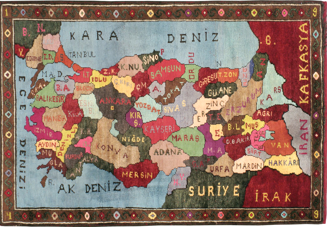Vintage Turkish Anatolian Map Rug, No.24515 - Galerie Shabab