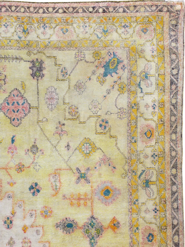 Vintage Indian Cotton Agra Carpet, No.24524 - Galerie Shabab