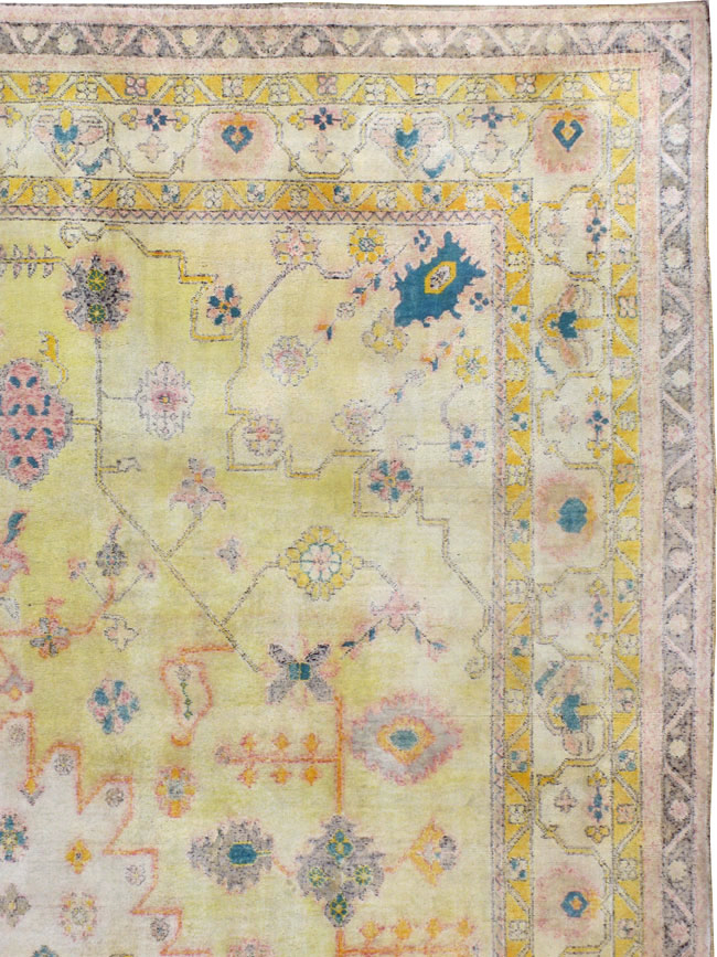 Vintage Indian Cotton Agra Carpet, No.24524 - Galerie Shabab