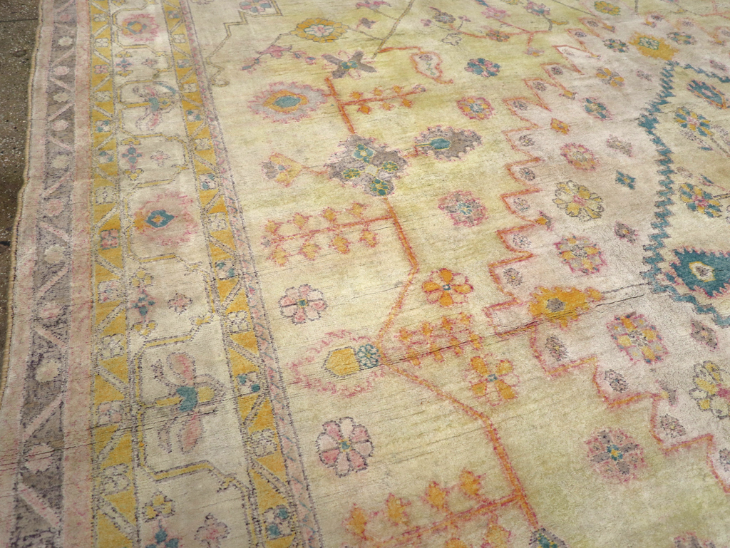 Vintage Indian Cotton Agra Carpet, No.24524 - Galerie Shabab