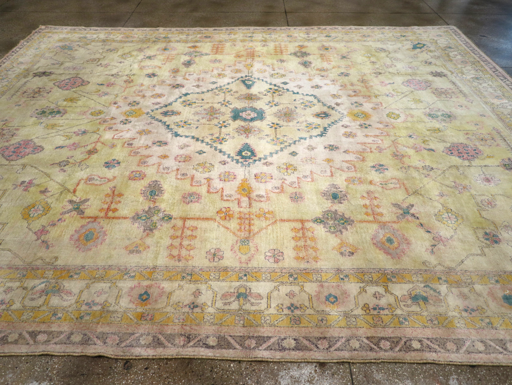 Vintage Indian Cotton Agra Carpet, No.24524 - Galerie Shabab