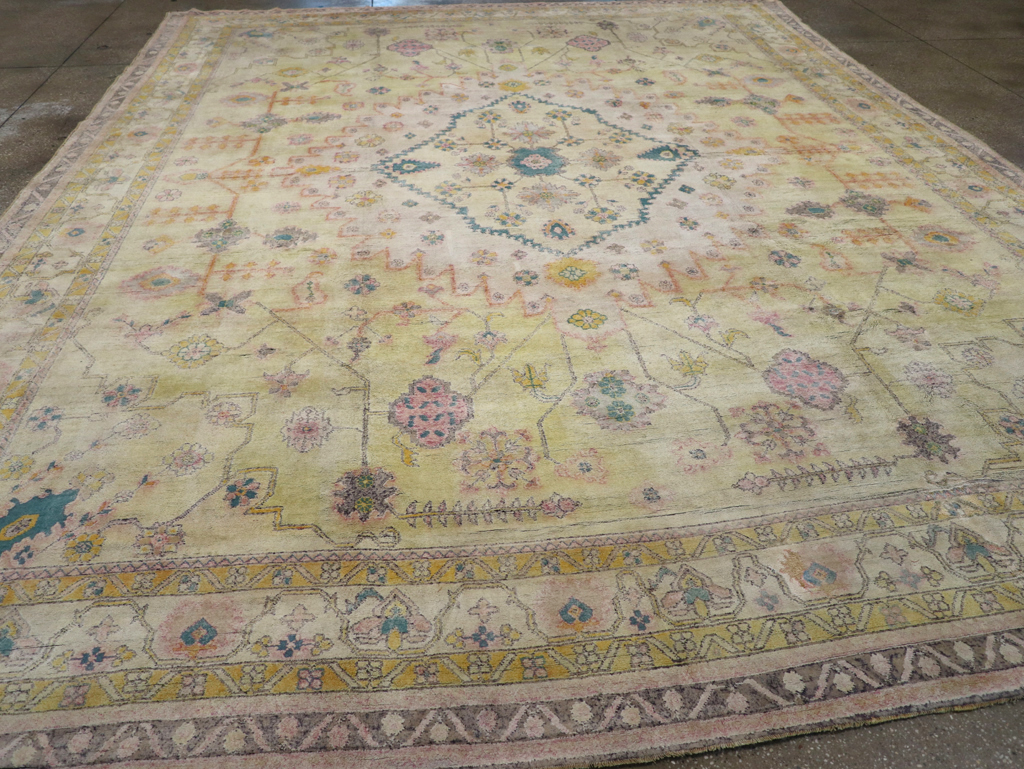Vintage Indian Cotton Agra Carpet, No.24524 - Galerie Shabab