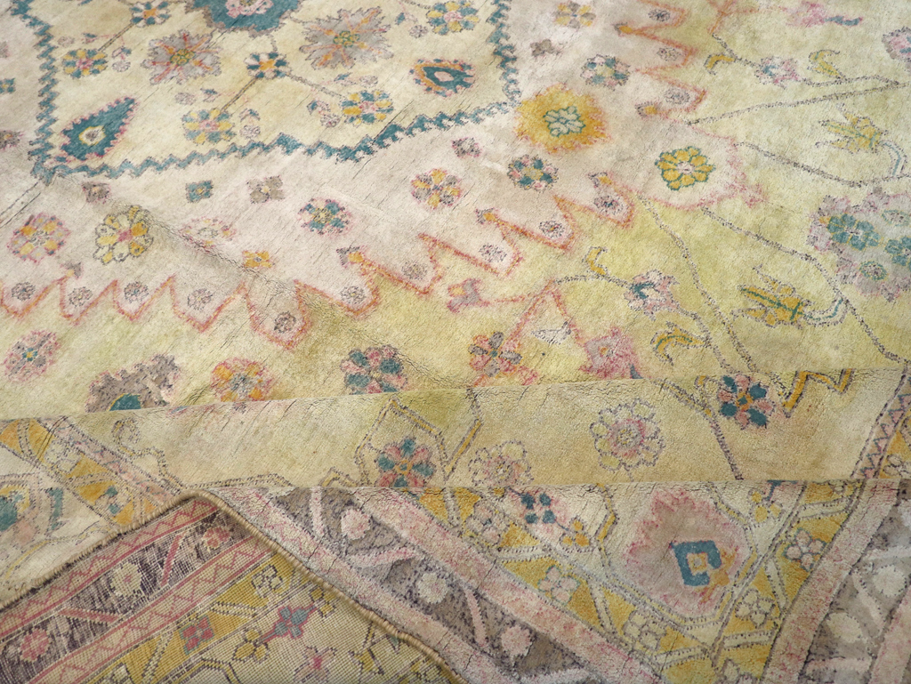Vintage Indian Cotton Agra Carpet, No.24524 - Galerie Shabab