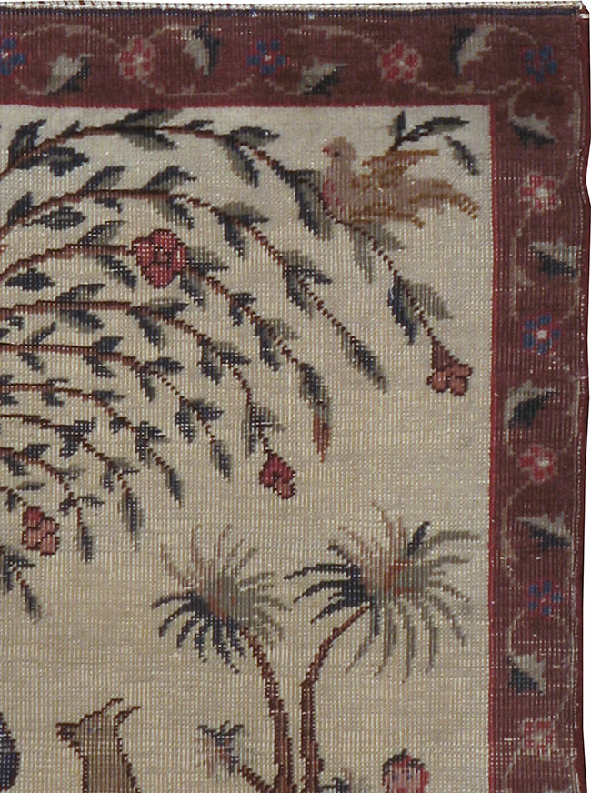 Vintage Persian Tabriz Pictorial Rug, No.24526 - Galerie Shabab