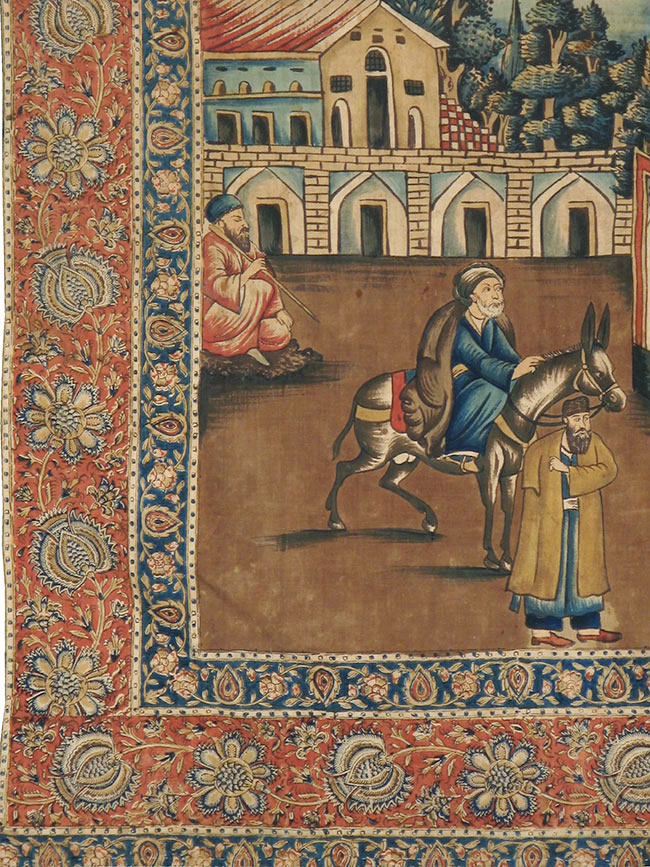 Vintage Persian Pictorial Textile, No.24527 - Galerie Shabab