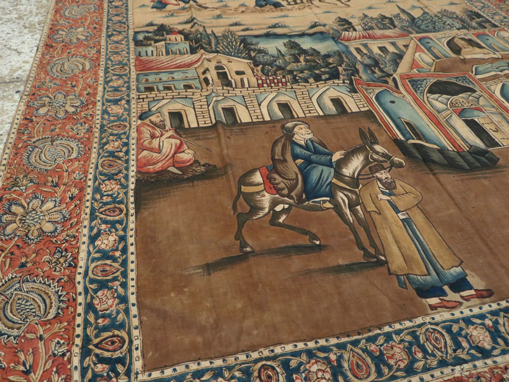 Vintage Persian Pictorial Textile, No.24527 - Galerie Shabab