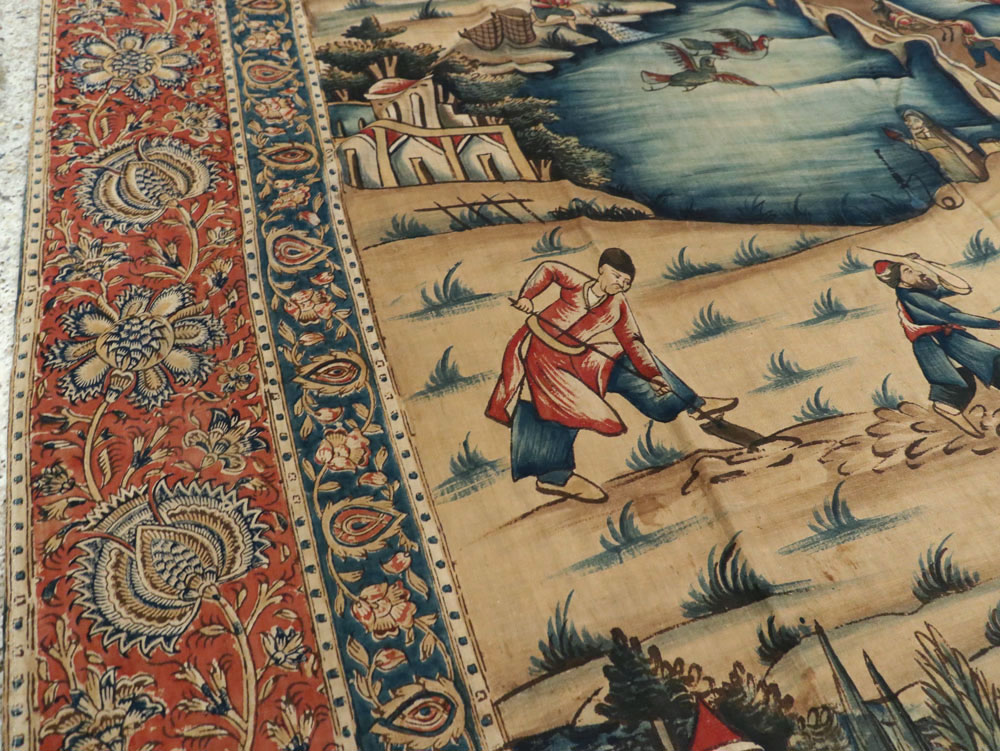 Vintage Persian Pictorial Textile, No.24527 - Galerie Shabab