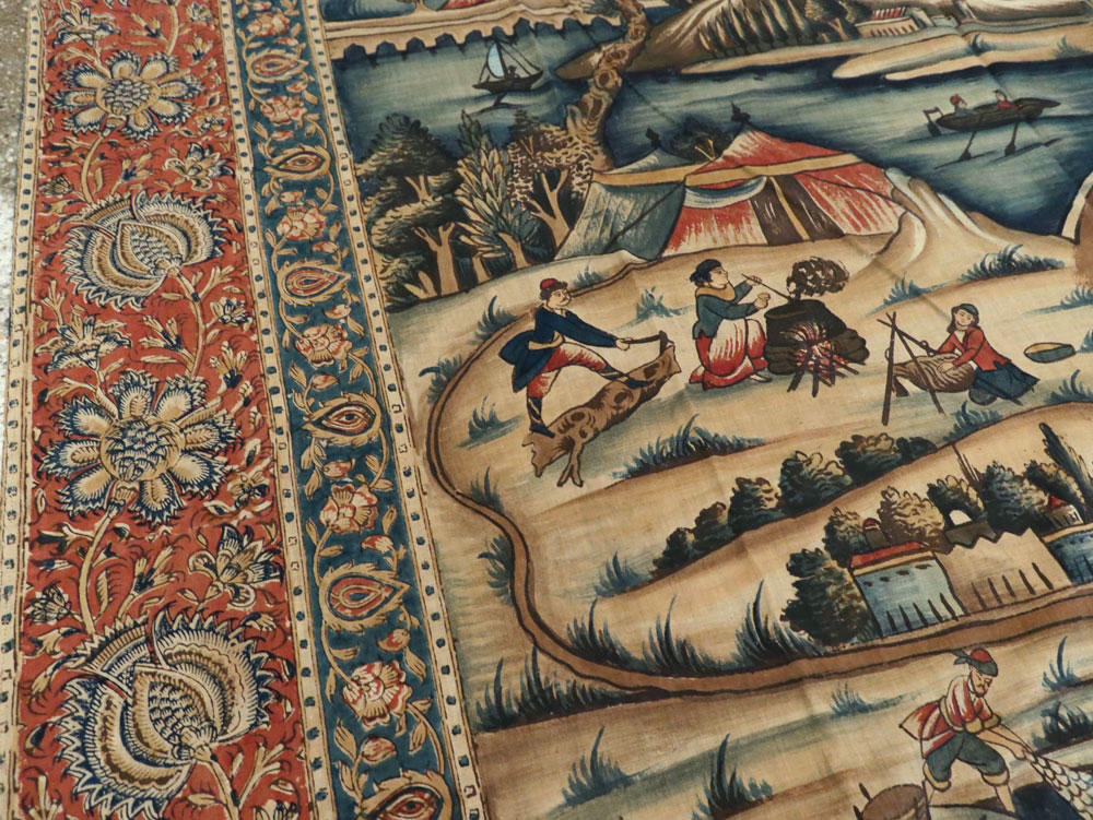 Vintage Persian Pictorial Textile, No.24527 - Galerie Shabab