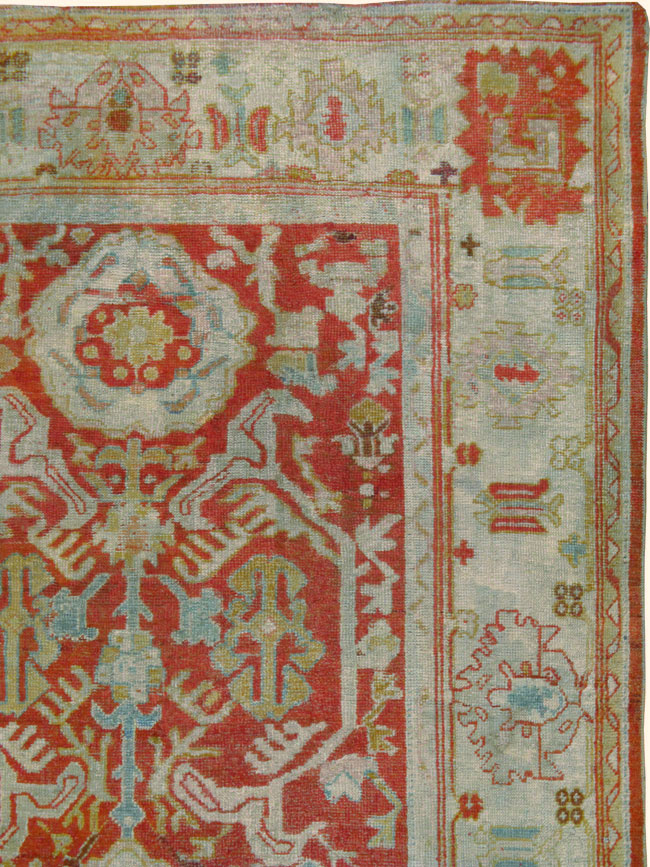 Antique Oushak Carpet, No.24533 - Galerie Shabab