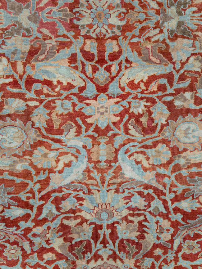Antique Persian Sultanabad Large Square Room Size Carpet, No.24539 - Galerie Shabab