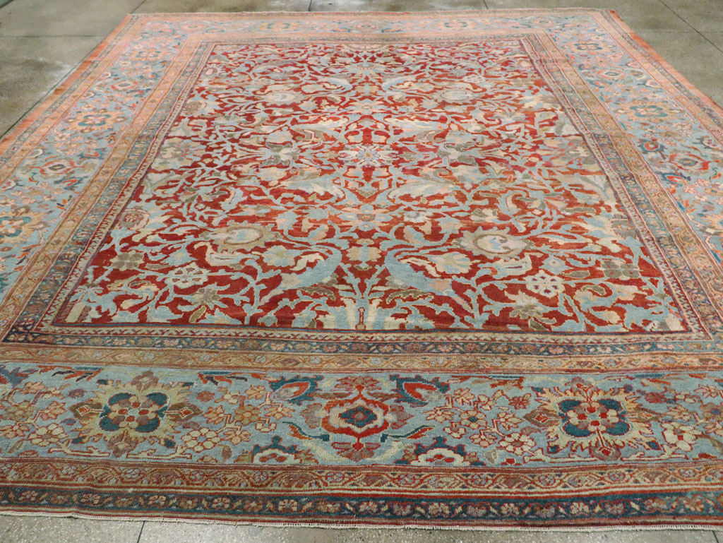 Antique Persian Sultanabad Large Square Room Size Carpet, No.24539 - Galerie Shabab