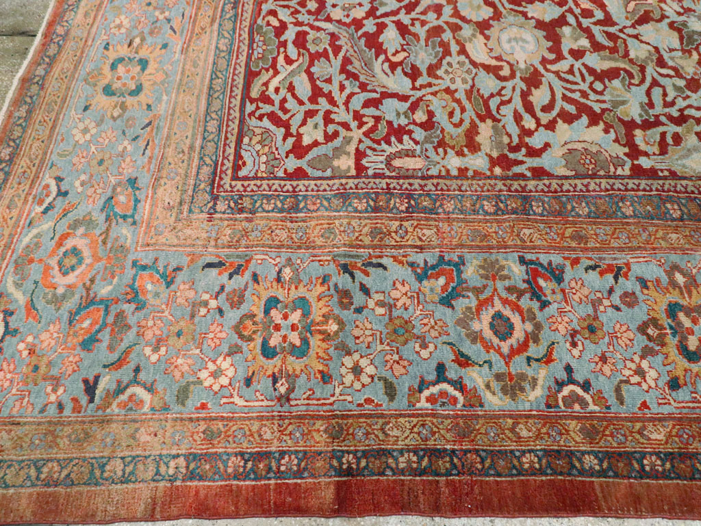 Antique Persian Sultanabad Large Square Room Size Carpet, No.24539 - Galerie Shabab