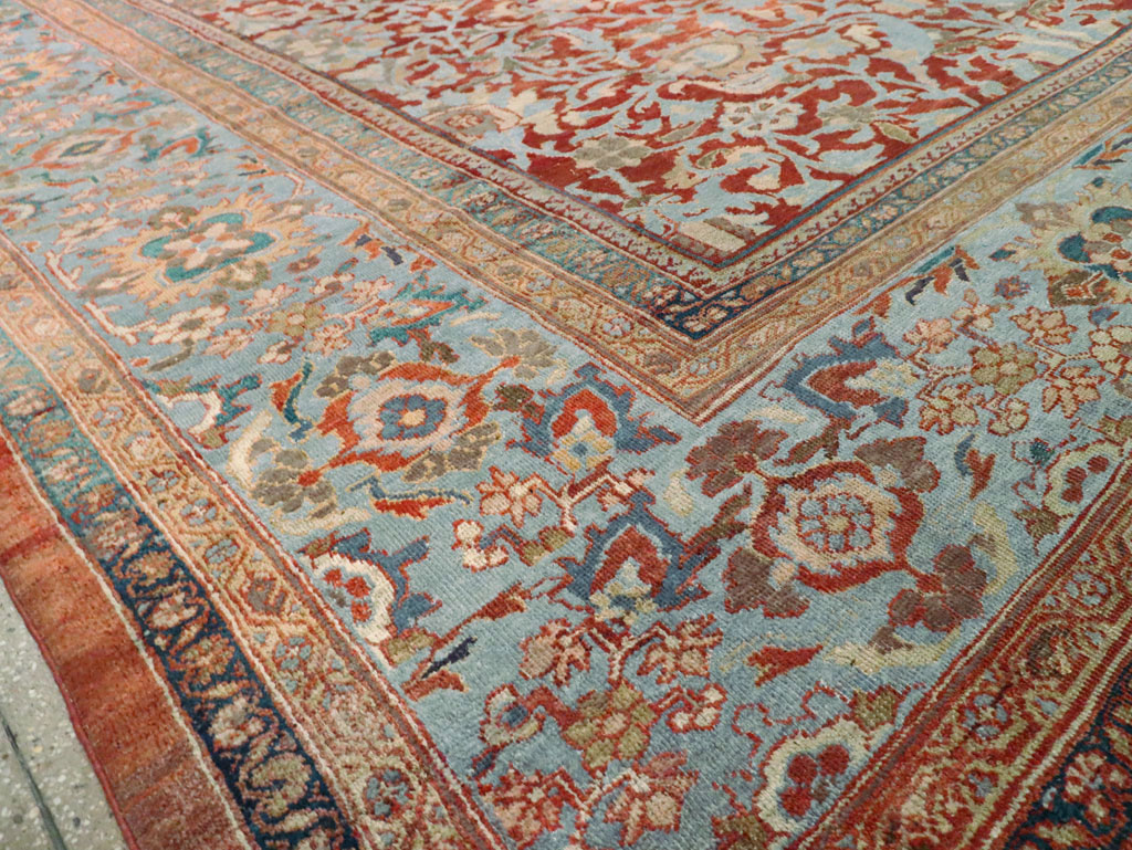 Antique Persian Sultanabad Large Square Room Size Carpet, No.24539 - Galerie Shabab