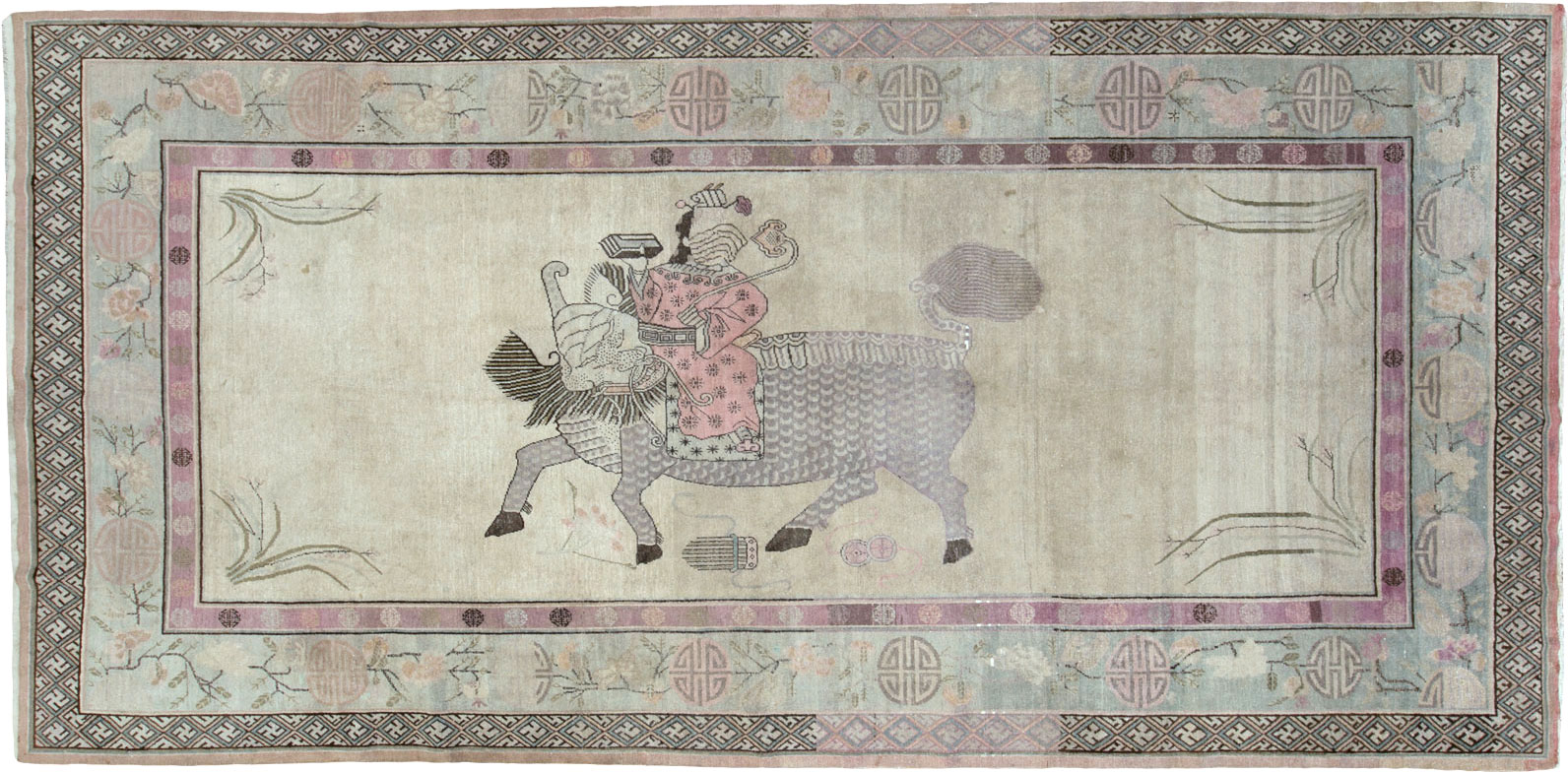 Antique East Turkestan Khotan Gallery Carpet, No.24542 - Galerie Shabab