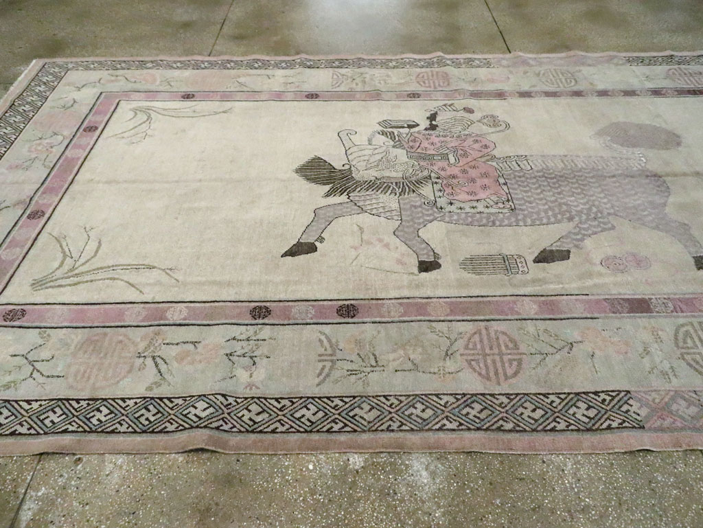 Antique East Turkestan Khotan Gallery Carpet, No.24542 - Galerie Shabab