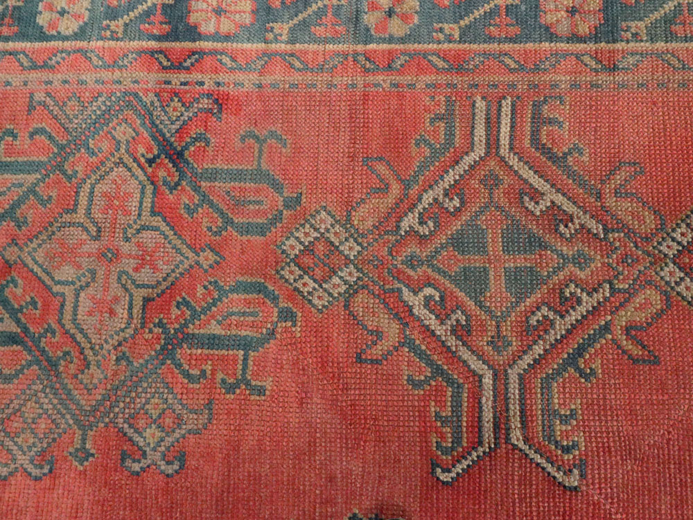 Antique Turkish Oushak Gallery Carpet, No.24548 - Galerie Shabab