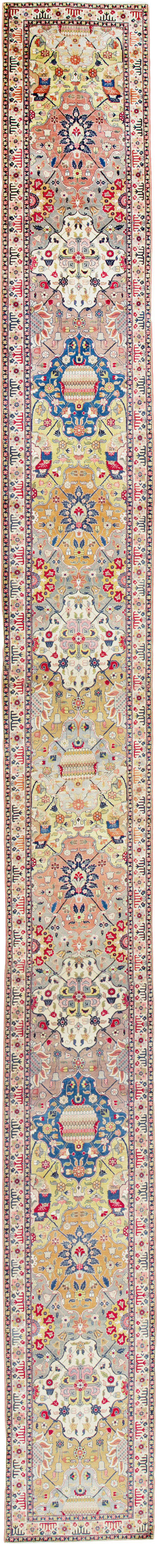 Vintage Persian Tabriz Runner, No.24553 - Galerie Shabab