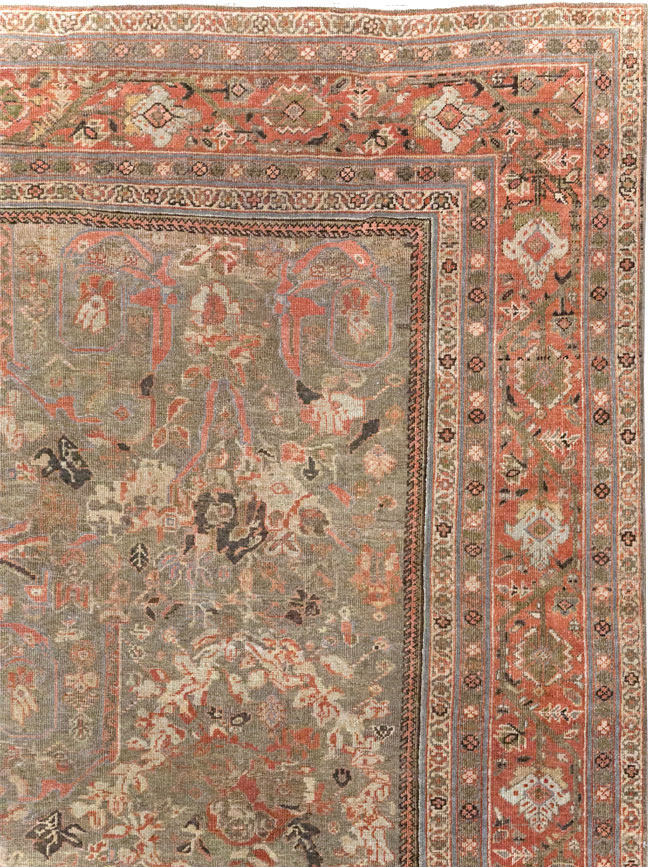 Antique Persian Mahal Large Room Size Carpet, No.24567 - Galerie Shabab