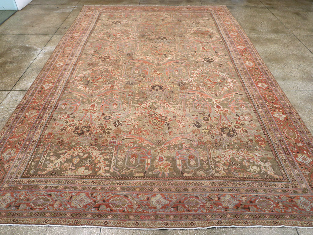 Antique Persian Mahal Large Room Size Carpet, No.24567 - Galerie Shabab