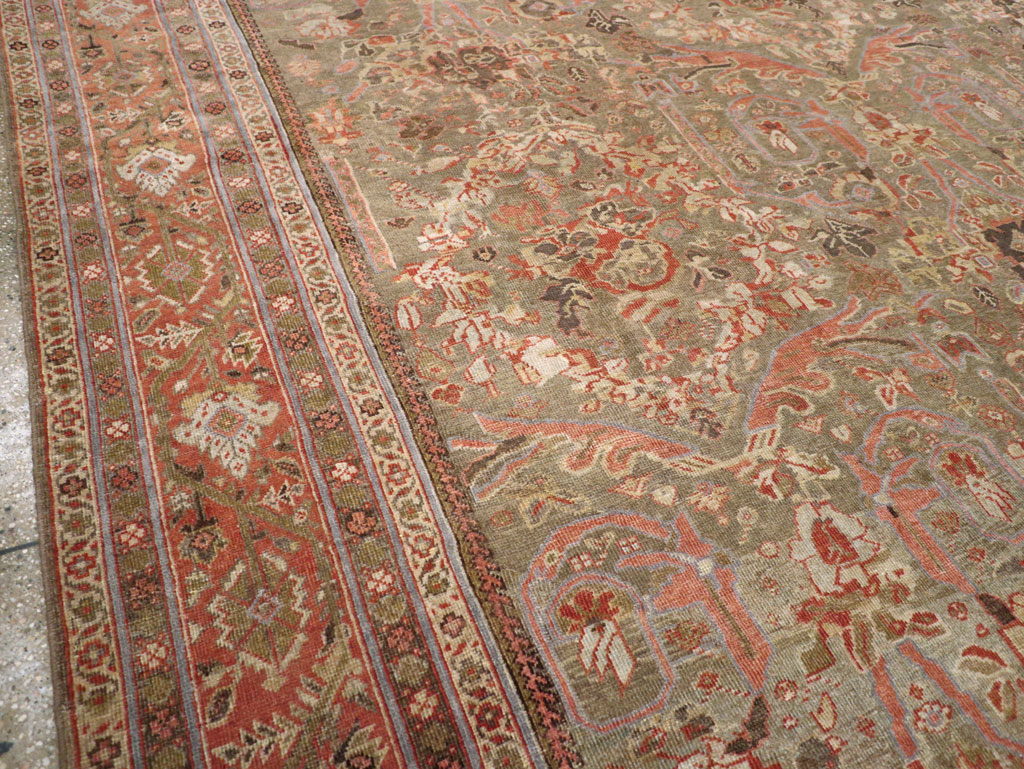 Antique Persian Mahal Large Room Size Carpet, No.24567 - Galerie Shabab
