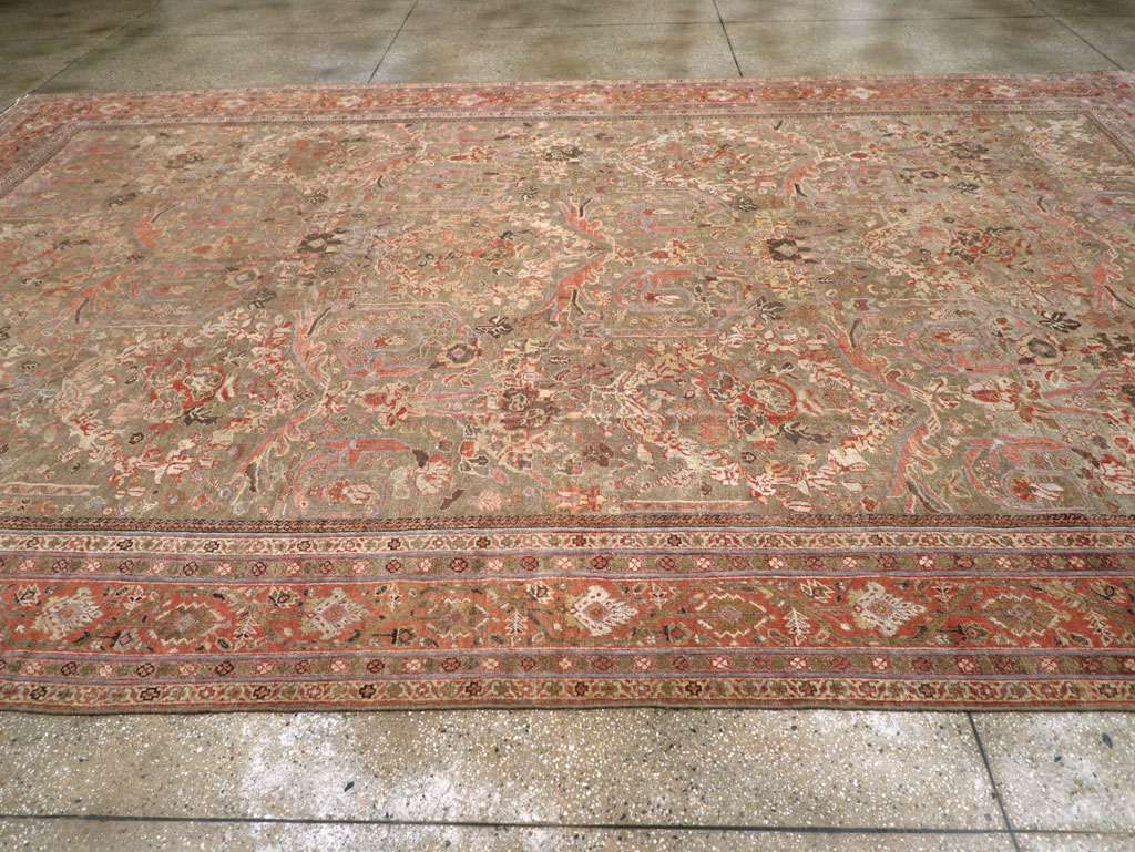 Antique Persian Mahal Large Room Size Carpet, No.24567 - Galerie Shabab