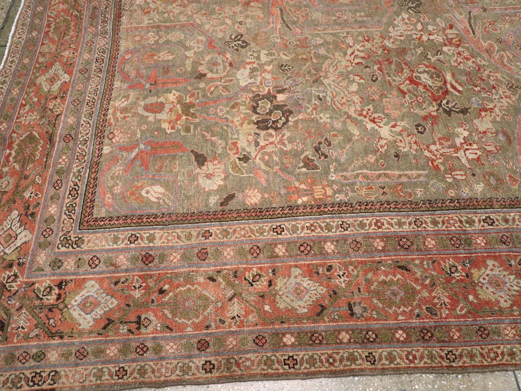 Antique Persian Mahal Large Room Size Carpet, No.24567 - Galerie Shabab