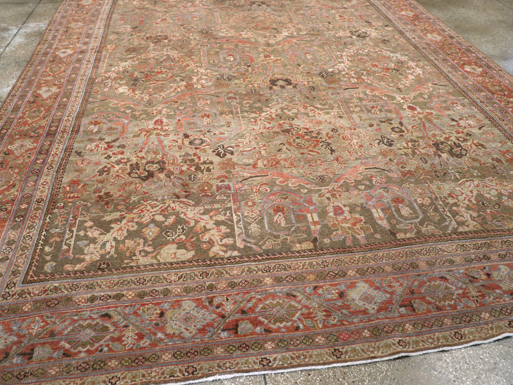 Antique Persian Mahal Large Room Size Carpet, No.24567 - Galerie Shabab