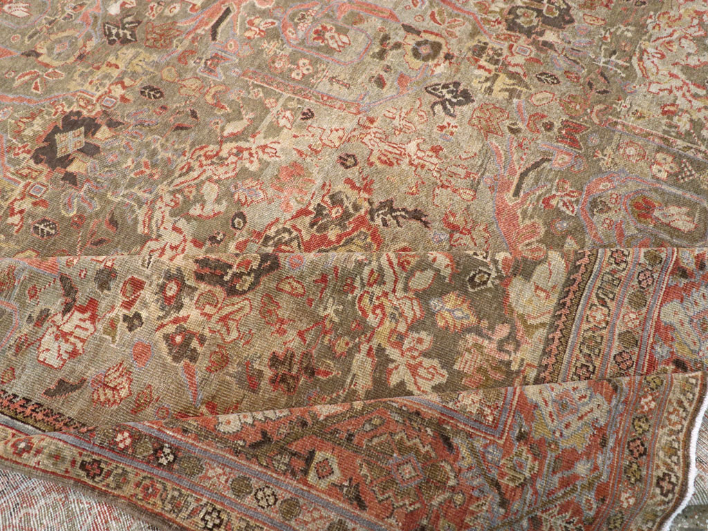 Antique Persian Mahal Large Room Size Carpet, No.24567 - Galerie Shabab