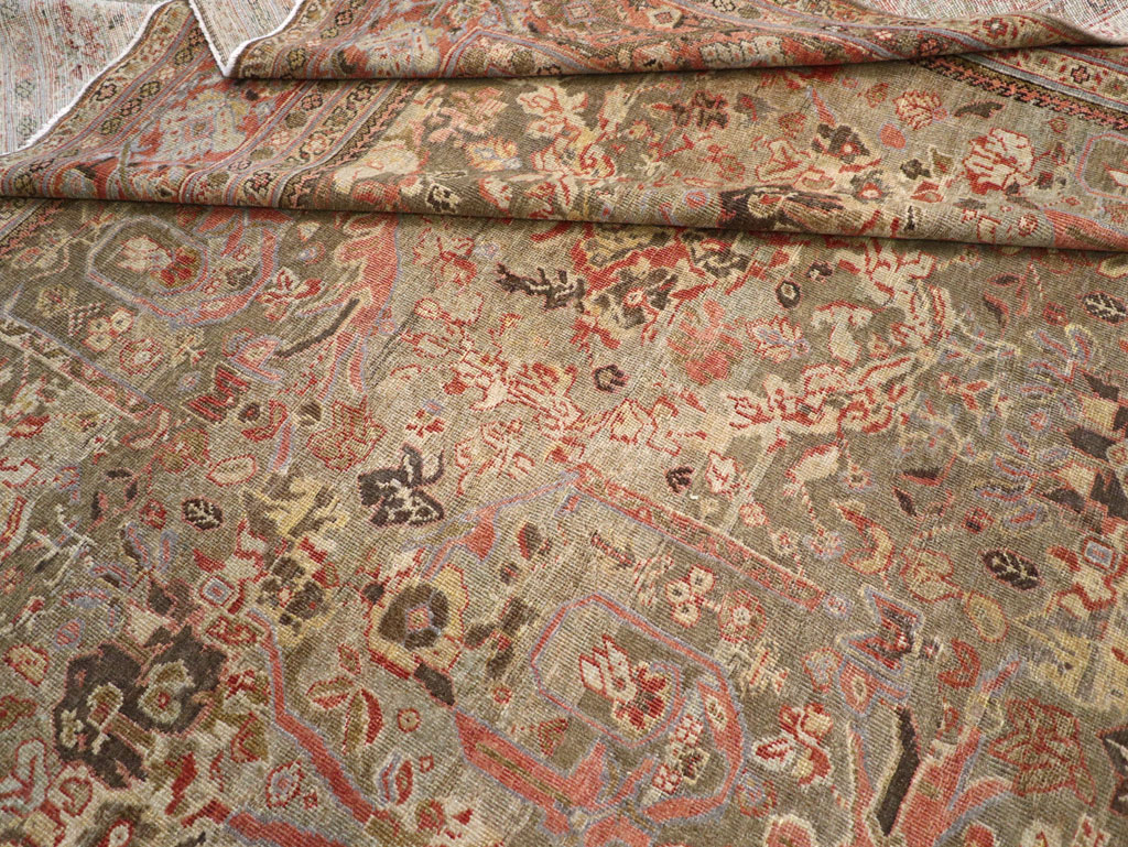 Antique Persian Mahal Large Room Size Carpet, No.24567 - Galerie Shabab