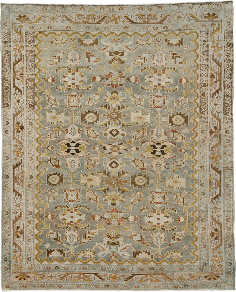 Vintage Persian Malayer Square Rug, No.24569 - Galerie Shabab