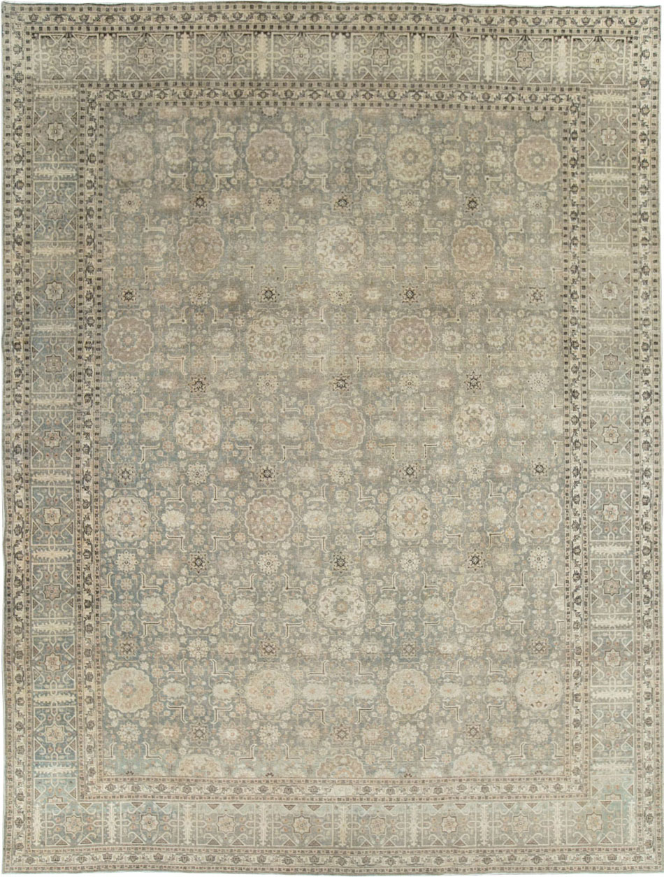 Antique Persian Tabriz Room Size Carpet, No.24570 - Galerie Shabab