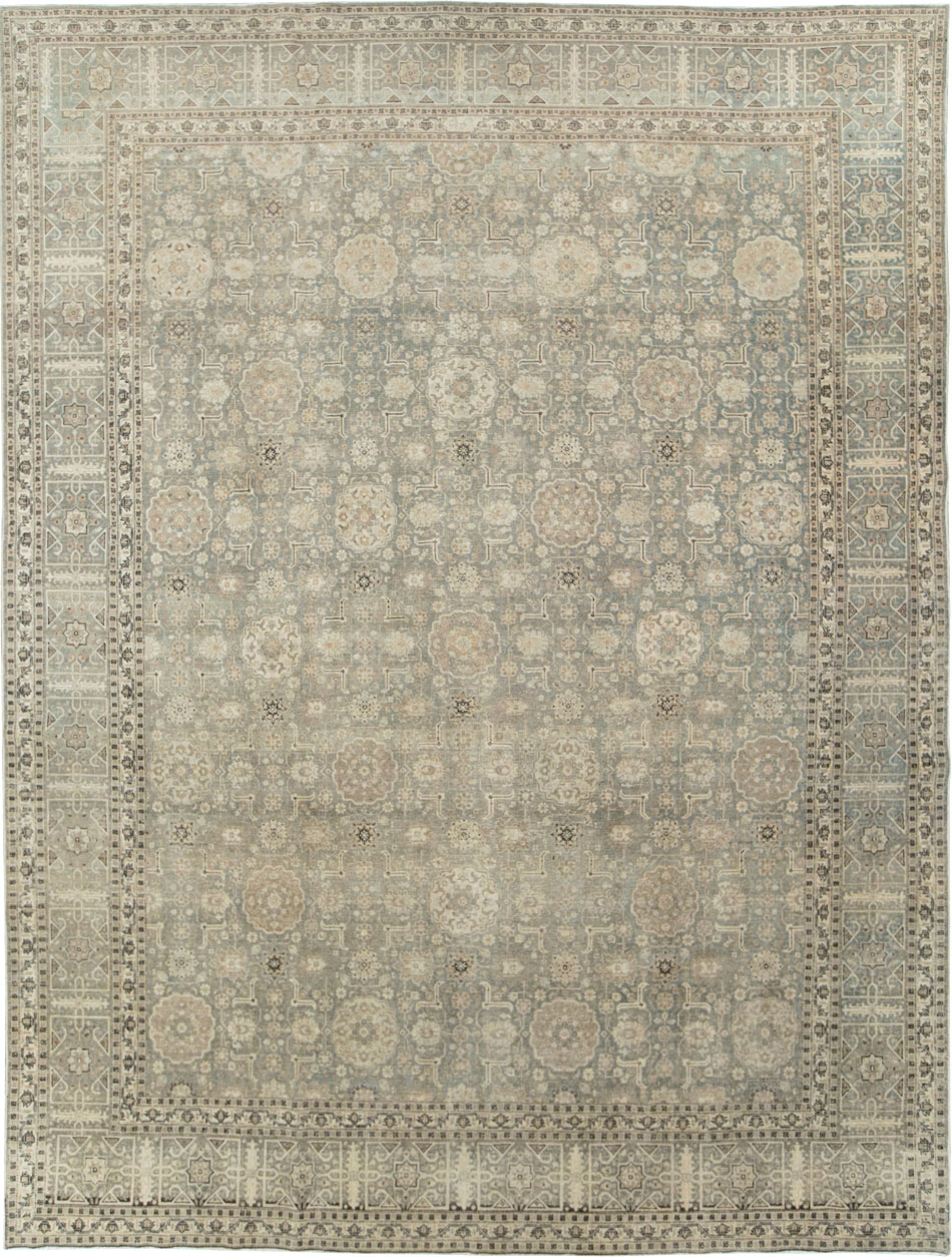 Antique Persian Tabriz Room Size Carpet, No.24570 - Galerie Shabab