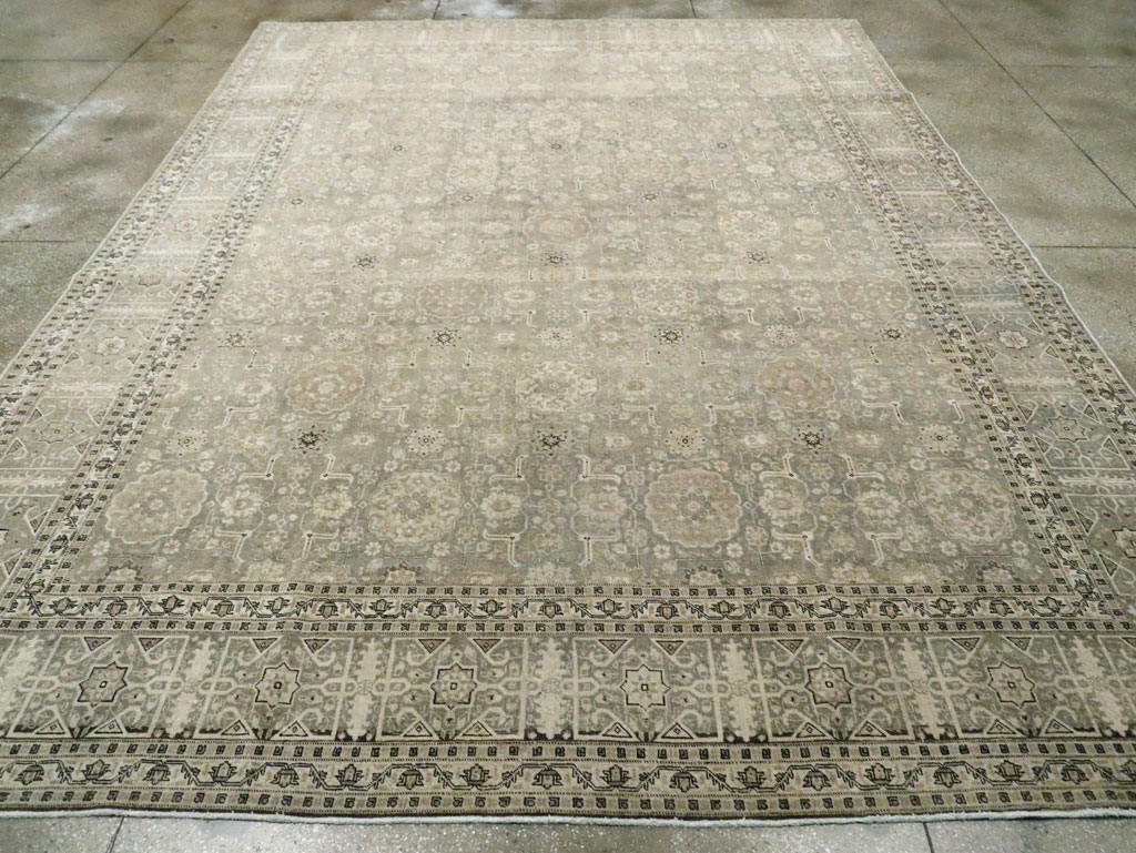 Antique Persian Tabriz Room Size Carpet, No.24570 - Galerie Shabab