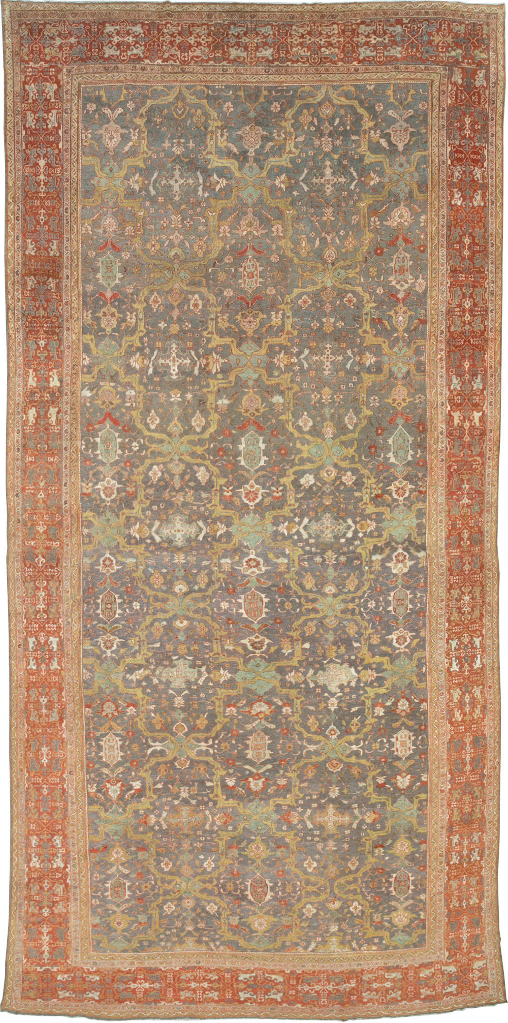 Antique Persian Mahal Carpet, No.24580 - Galerie Shabab