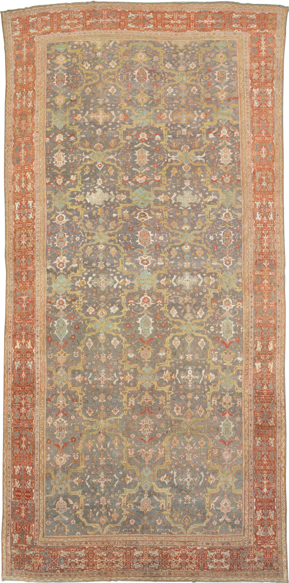 Antique Persian Mahal Carpet, No.24580 - Galerie Shabab