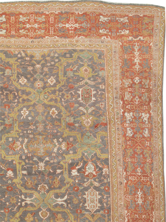 Antique Persian Mahal Carpet, No.24580 - Galerie Shabab