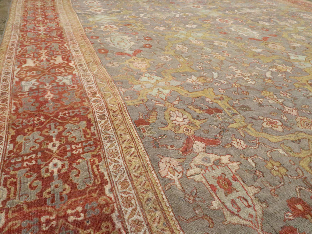 Antique Persian Mahal Carpet, No.24580 - Galerie Shabab
