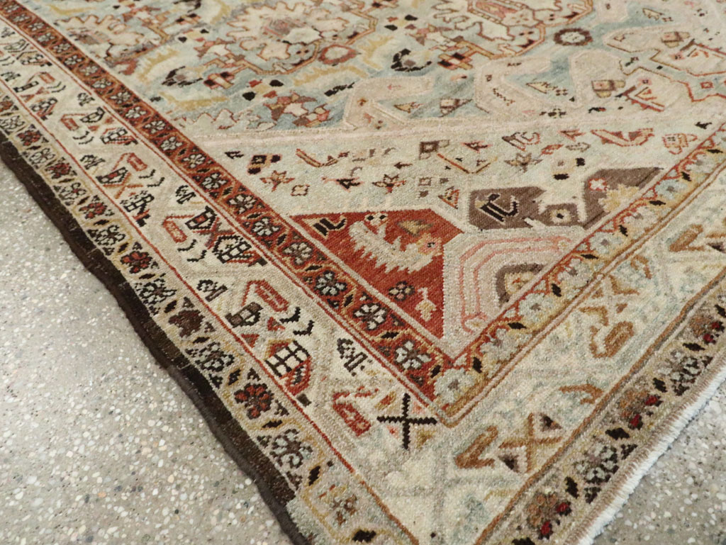 Vintage Persian Malayer Wide Gallery Runner, No.24581 - Galerie Shabab