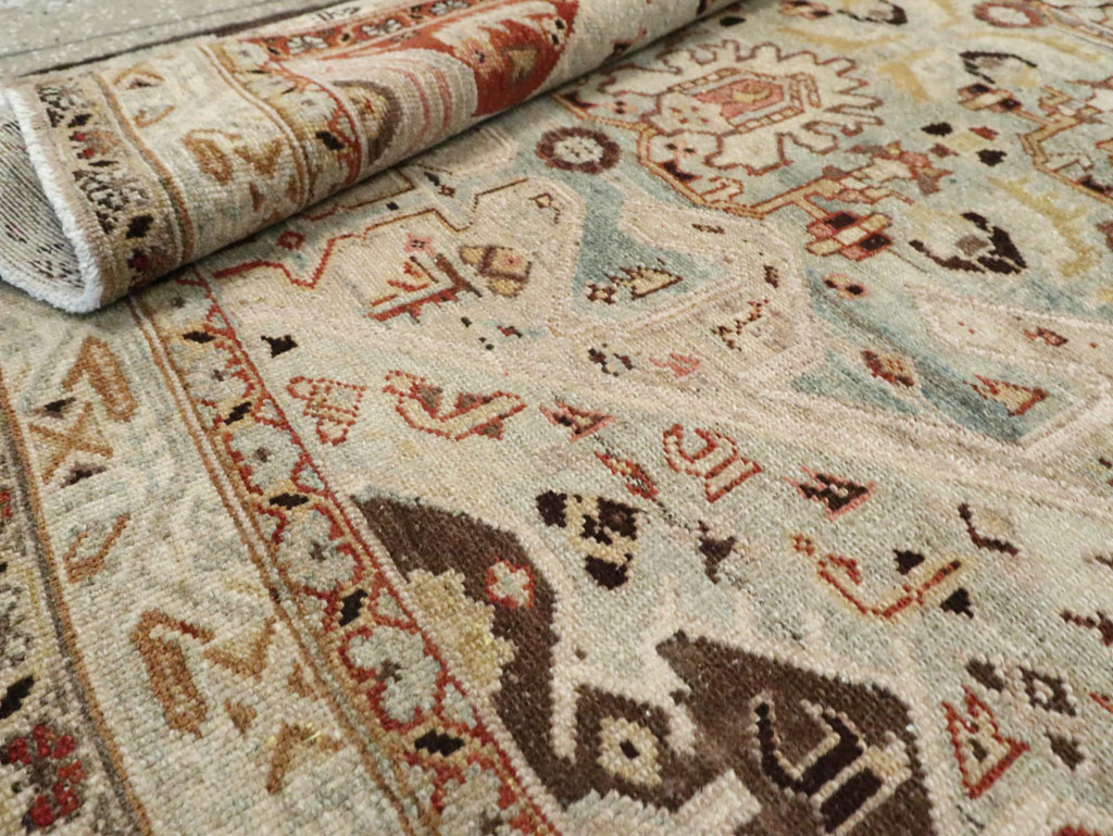 Vintage Persian Malayer Wide Gallery Runner, No.24581 - Galerie Shabab