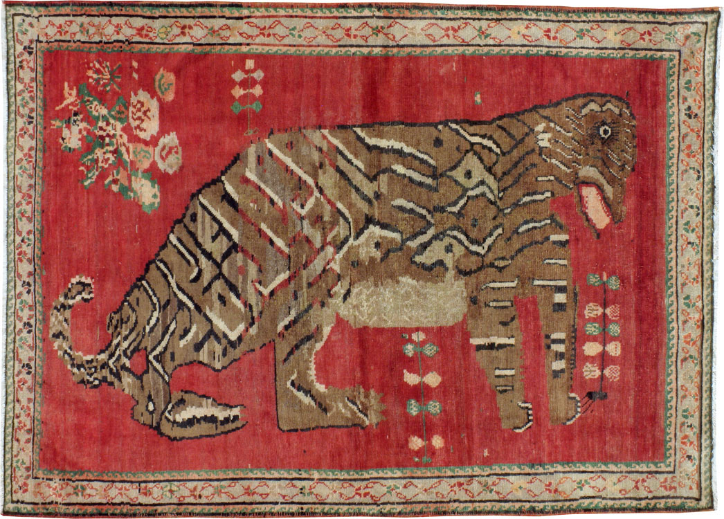 Antique Caucasian Karabagh Pictorial Rug, No.24589 - Galerie Shabab