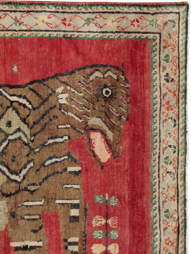 Antique Caucasian Karabagh Pictorial Rug, No.24589 - Galerie Shabab