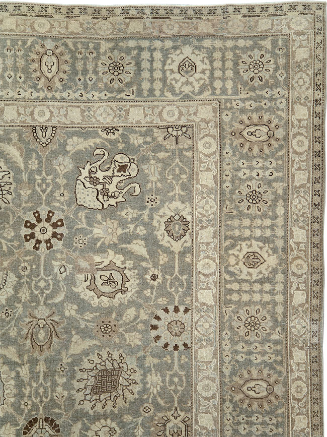 Antique Persian Tabriz Room Size Carpet, No.24597 - Galerie Shabab