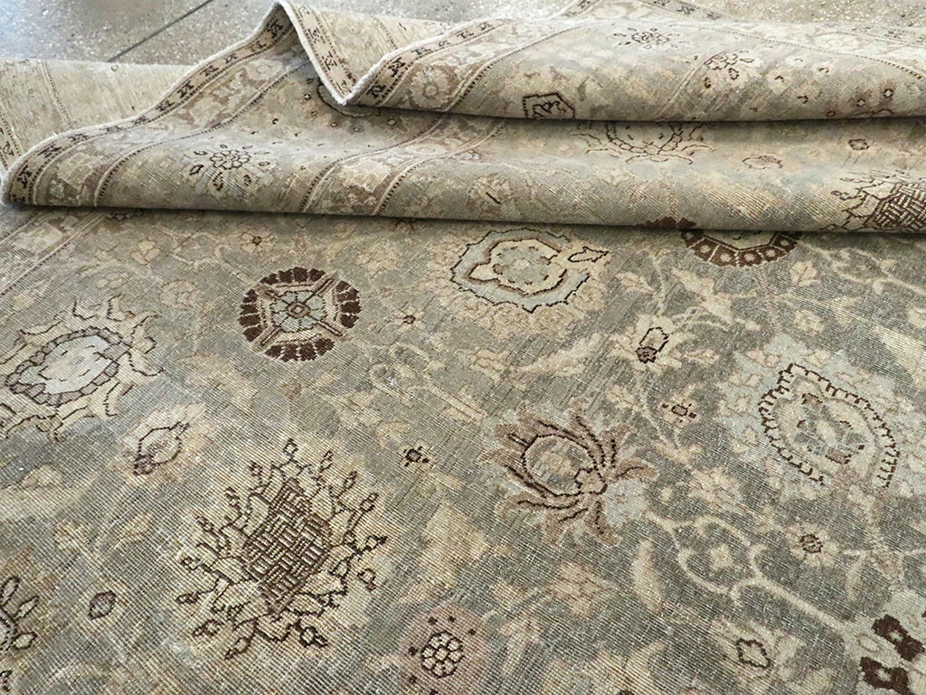 Antique Persian Tabriz Room Size Carpet, No.24597 - Galerie Shabab