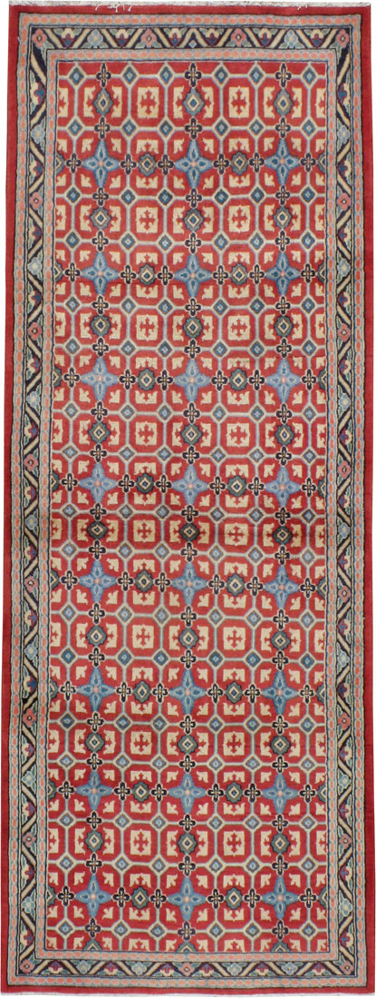 Vintage Persian Kashan Modernist Rug, No.24603 - Galerie Shabab
