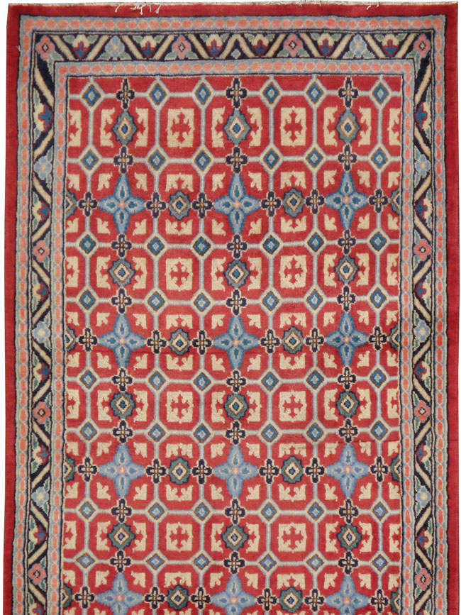 Vintage Persian Kashan Modernist Rug, No.24603 - Galerie Shabab