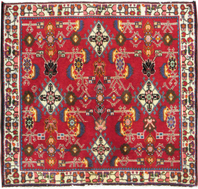 Vintage Persian Shiraz Square Rug (Pair: 3 of 4), No.24645 - Galerie Shabab