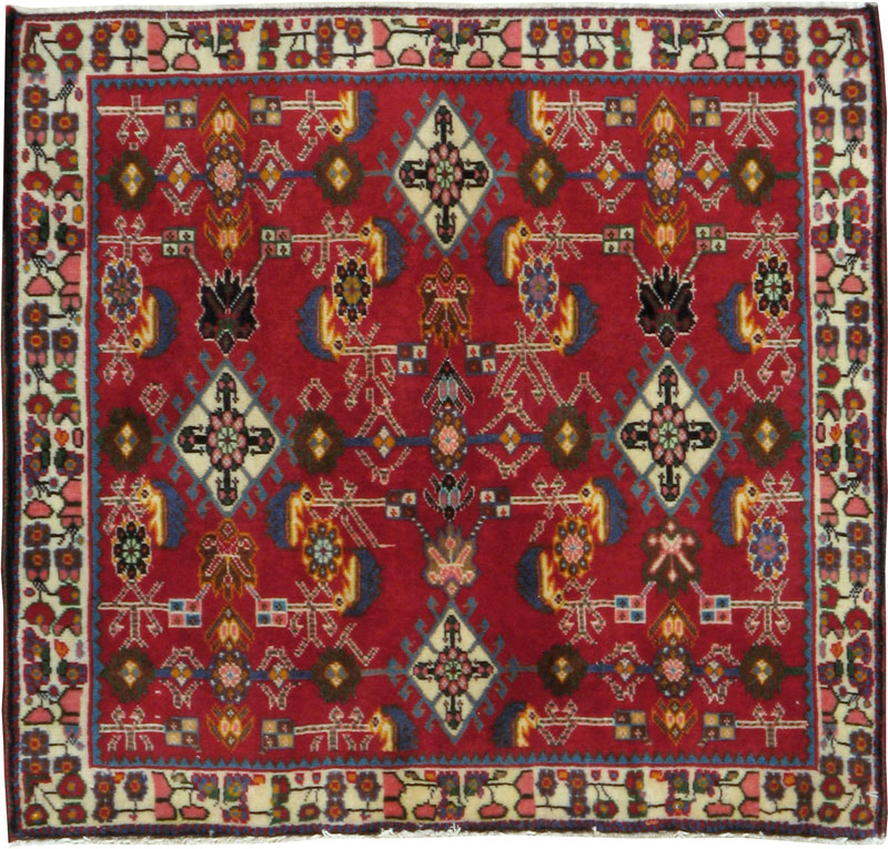 Vintage Persian Shiraz Square Rug (Pair: 3 of 4), No.24645 - Galerie Shabab