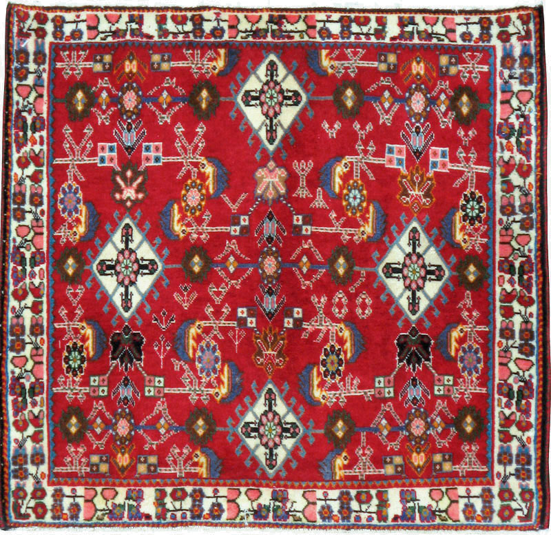 Vintage Persian Shiraz Square Rug (Pair: 4 of 4), No.24646 - Galerie Shabab