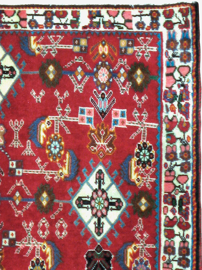 Vintage Persian Shiraz Square Rug (Pair: 4 of 4), No.24646 - Galerie Shabab